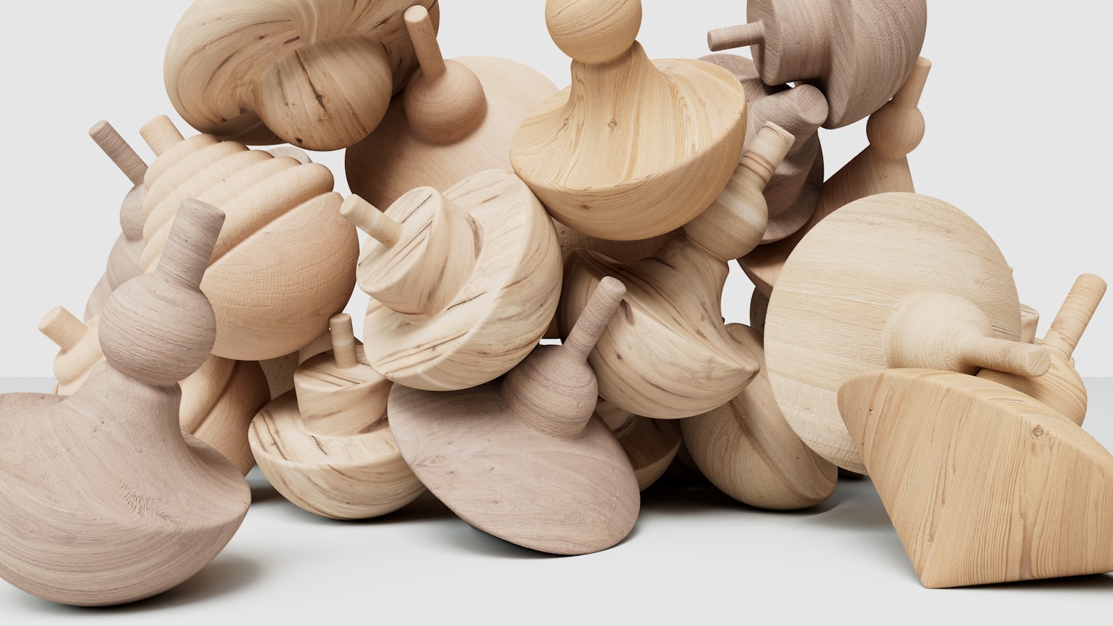 Natural-material wooden learning toys